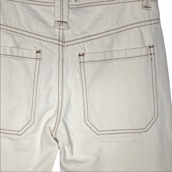 FREE PEOPLE NWT We The Free Frayed Button Fly Jean Shorts Size 25 in Natural - Picture 14 of 15